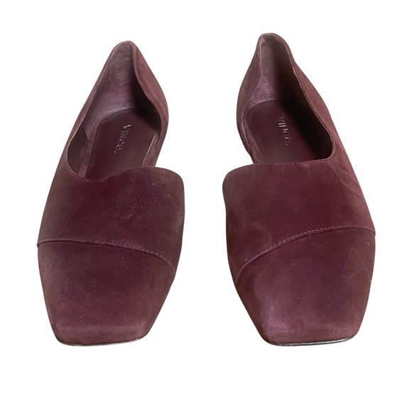 Vince Cyder Suede d'Orsay Flats Plum Ballet Flats — Size 6.5 - Picture 2 of 14
